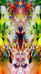 Fototapeta premium Abstract art background . Hand painting artwork on canvas .