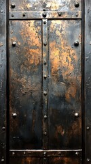 Rustic Metal Door with Distressed Copper Finish