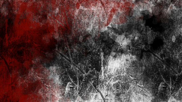 Grunge textured background red black white.