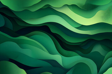 Obraz premium Abstract Background Green Wave Pattern Illustration
