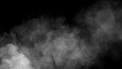 Fototapeta premium White smoke against black background.