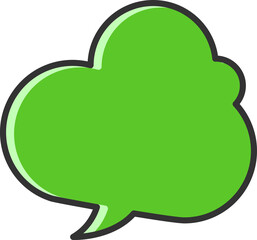 Green Speech Bubble Illustration
