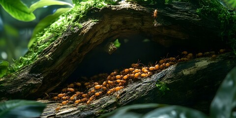 Ant Colony in Forest Habitat