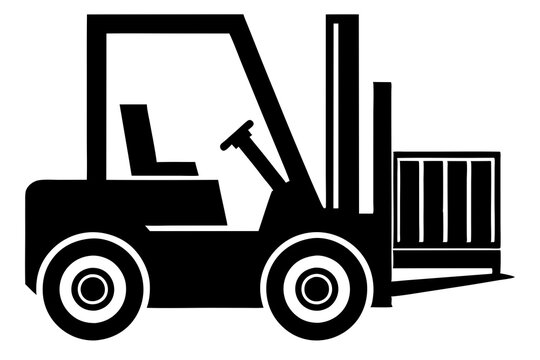 recommend clip art: Industrial Forklift Silhouette Vector Illustration.
