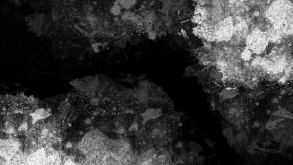 Black and white abstract splattered background.