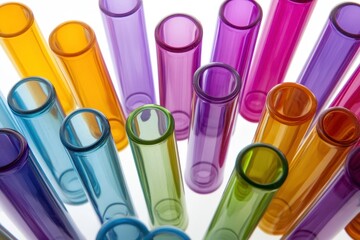 Colorful Test Tubes in Various Transparent Shades