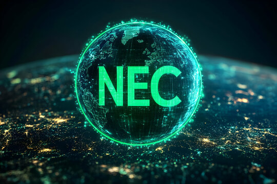 3D Illustration NEC Global Network Connection