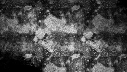 Black and white textured grunge background with white splatter.