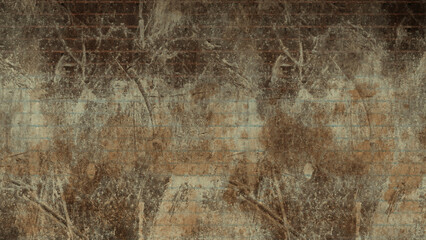 Grunge background with distressed brown and blue tones.