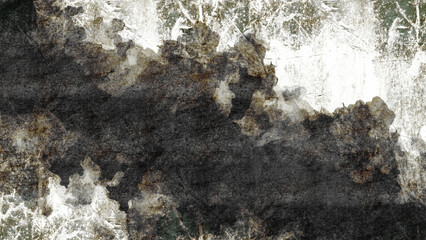 Grunge texture with black, white, and brown hues.