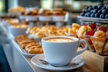 coffee break at business conference meeting. event catering service.