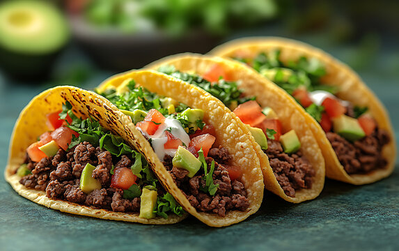 Vibrant Beef Taco Art in Megan Madden's Pop Art Style