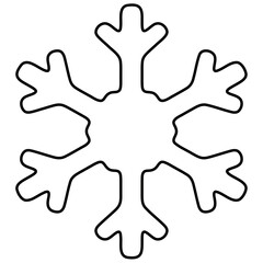Obraz premium Snowflake outline christmas print idea