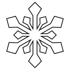 Snowflake outline christmas print idea
