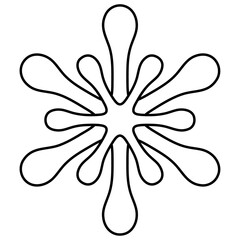 Snowflake outline christmas print idea
