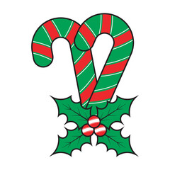 Obraz premium Christmas Candy Canes