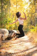 Portrait of a young beautiful girl outdoors.