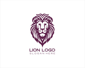 Lion head logo design icon vector illustration. 