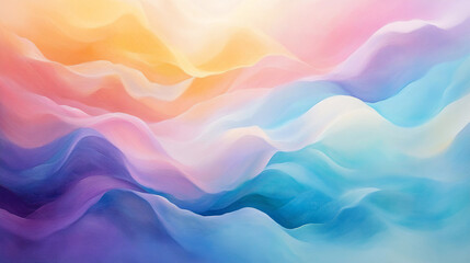Obraz premium Watercolor Swirls - Soft, pastel colors blended in fluid shapes, evoking a serene, artistic feel 