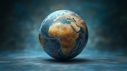 earth on a dark background 