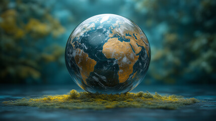 earth on a dark background 