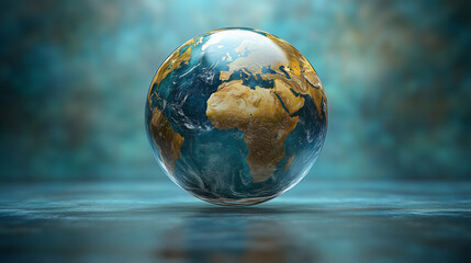 earth on a dark background 