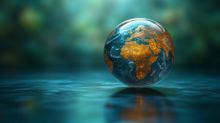 earth on a dark background 