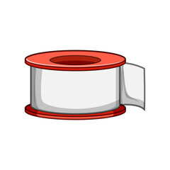 thread pipe seal tape cartoon. insulation repair, protection silicone, resistant bonding thread pipe seal tape sign. isolated symbol vector illustration