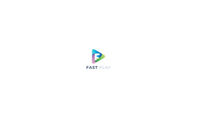 Letter f unique Triangle logo design and creative shape 