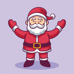 Happy santa claus christmas hand drawn illustration