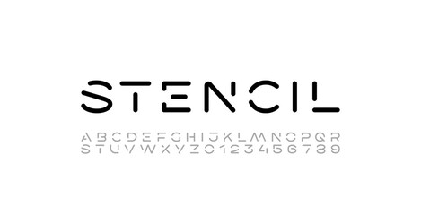 Technology font, digital cyber alphabet made future space style, letters A, B, C, D, E, F, G, H, I, J, K, L, M, N, O, P, Q, R, S, T, U, V, W, X, Y, Z and numerals 0, 1, 2, 3, 4, 5, 6, 7, 8, 9