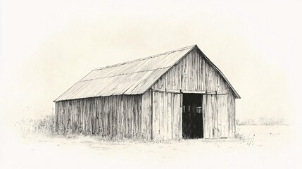 Rustic Barn Sketch
