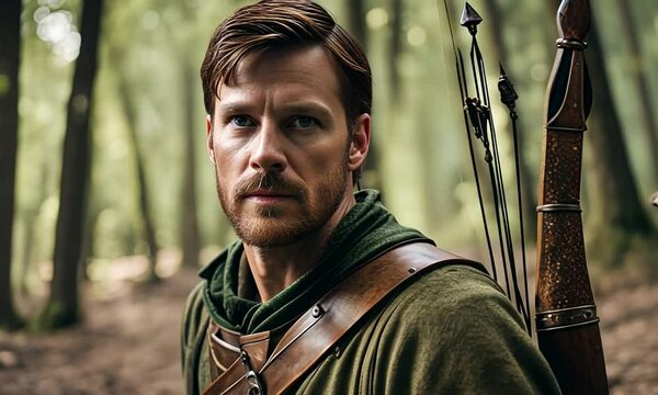 Robin Hood in the woods.
