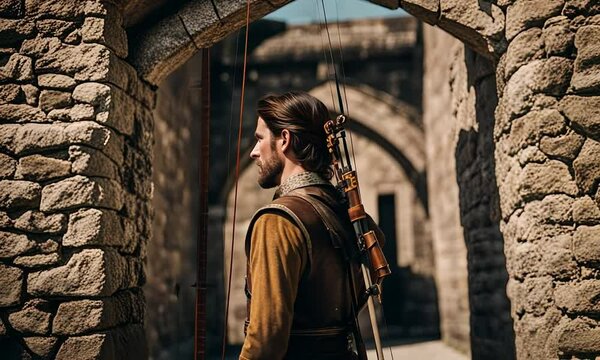 Archer in a castle.