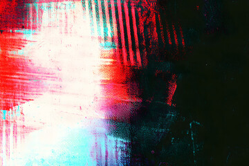 Abstract grunge photocopy texture background, Color double exposure, RGB Glitch