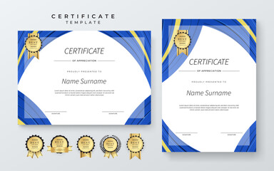Colorful Geometric Shape modern Simple Colorful Geometric Shape certificate template with geometric shape. For background, banner, achievement, diploma, award, graduation, and appreciation