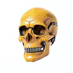 Obraz premium Skull made of Alligator skin. Isolated on white background. Digital illustration.