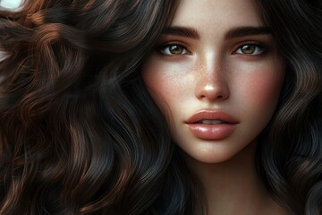Fototapeta premium thick wavy hair