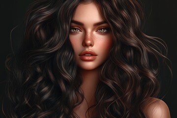 Naklejka premium thick wavy hair