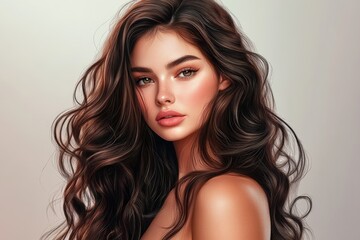Fototapeta premium thick wavy hair