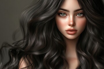 Naklejka premium thick wavy hair