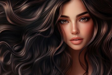 Fototapeta premium thick wavy hair