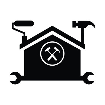 black house tools repair construction clip art preview