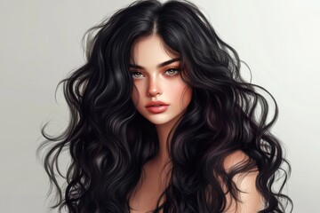 Fototapeta premium thick wavy hair