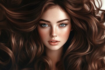 Fototapeta premium thick wavy hair