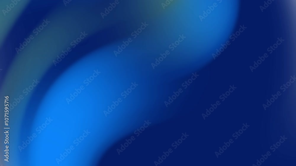 Poster abstract background featuring smooth flowing shapes in vibrant blue tones with hints of darkness cre