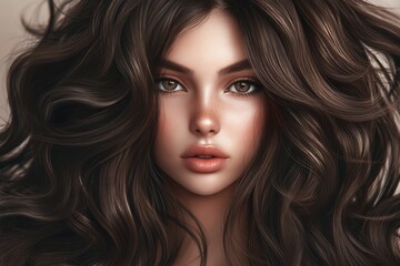 Fototapeta premium thick wavy hair