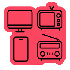 Naklejka premium News And Mass Media Icon