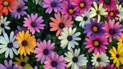 Fototapeta premium Colorful Daisy Bouquet