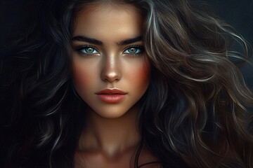 Fototapeta premium thick wavy hair